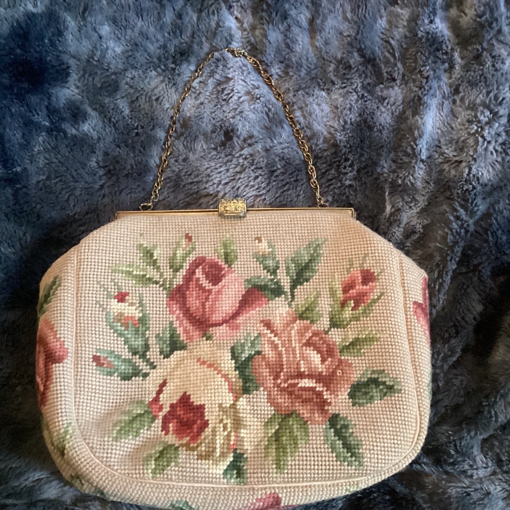Maud Hundley needle point purse